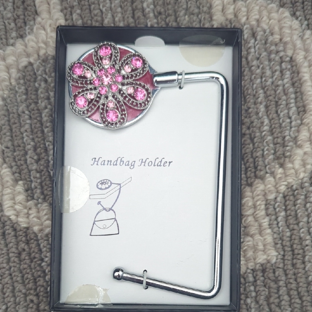 Pink Crystal Handbag Holder